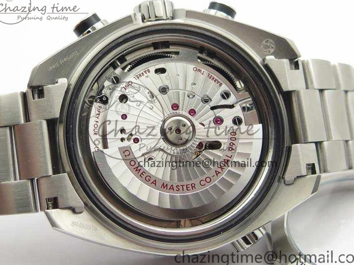 0227 Planet Ocean Master Chrono SS OM 1:1 Best Edition Gray Dial On SS Bracelet A9900 V Efficient 8116